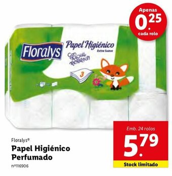 Lidl Floralys Papel Hegiénico Perfumado 24 Rolos promoção