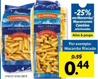 Lidl Macarrão Riscado 500g promoção