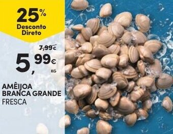 Continente Amêijoa Branca Grande Fresca promoção