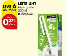 Pingo Doce Leite uht meio gordo promoção