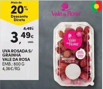 Continente Uva Rosada S/ Grainha Vale da Rosa 800g promoção