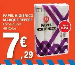 E.Leclerc Papel higienico marque repére promoção