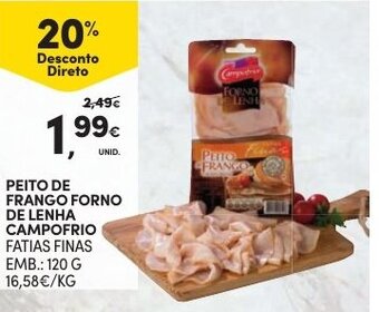 Continente Peito de Frango Forno de Lenha Campofrio 120g promoção