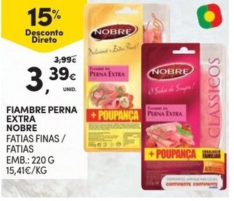 Continente Fiambre Perna Extra Nobre 220g promoção