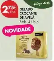 Pingo Doce Gelado crocante de avelã promoção