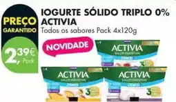 Pingo Doce Activia - iogurte solido triplo 0% promoção
