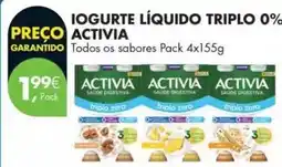 Pingo Doce Activia - iogurte liquido triplo 0% promoção