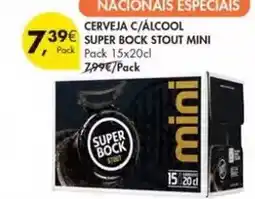 Pingo Doce Mini - cerveja c/alcool super bock stout promoção