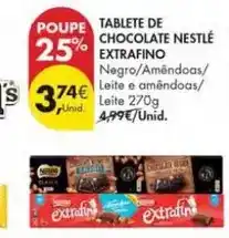 Pingo Doce Nestle - tablete de chocolate extrafino promoção