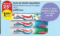 Pingo Doce Aquafresh - pasta de dentes promoção