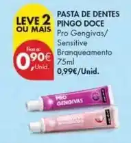 Pingo Doce Pingo doce - pasta de dentes promoção