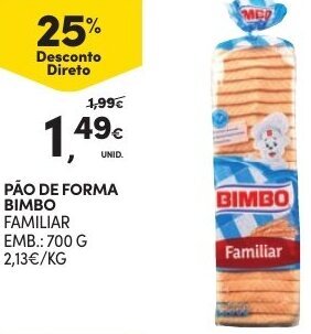Pão de Forma Bimbo 700g