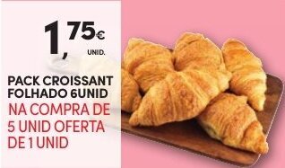 Continente Pack Croissant Folhado 6 Unid promoção