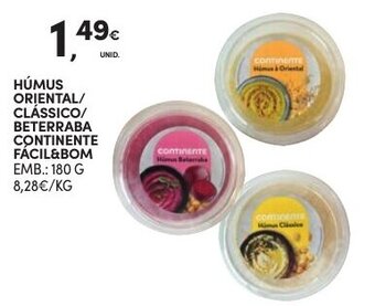 Continente Húmus Oreintal/Clássico/Beterraba Continente Fácil&Bom 180g promoção