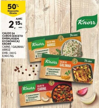Continente Caldo 24 Cubos Knorr 240g promoção