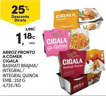 Continente Arroz Pronto a Comer Cigala 250g promoção