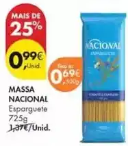 Pingo Doce Nacional - massa promoção