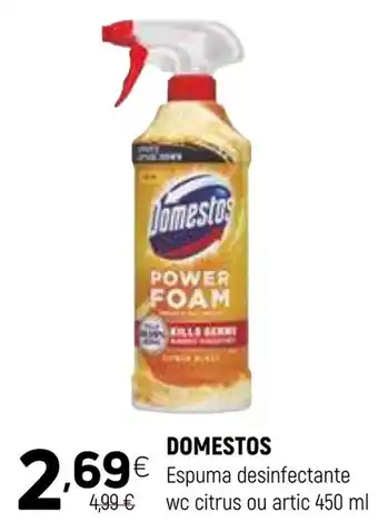 Coviran DOMESTOS Espuma desinfectante wc citrus ou artic promoção