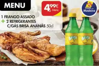 Pingo Doce Frango Assado+2 Refrigerantes c/Gás Brisa Ananás 50cl promoção