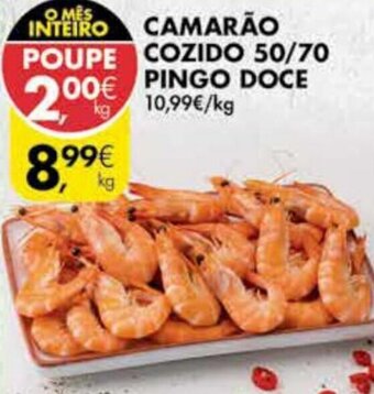 Pingo Doce Camarão Cozido 50/70 Pingo Doce promoção