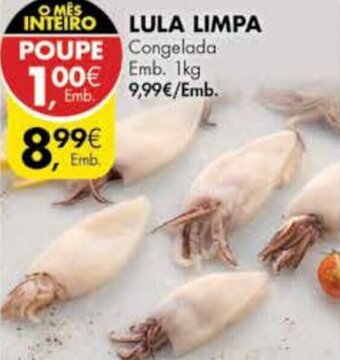 Pingo Doce Lula Limpa 1kg promoção