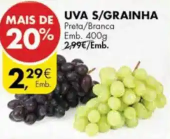 Pingo Doce Uva S/Grainha 400g promoção