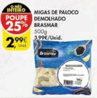 Pingo Doce Migas de Paloco Demolhado Brasmar 500g promoção