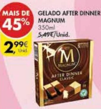 Pingo Doce Gelado After Dinner Magnum 350ml promoção