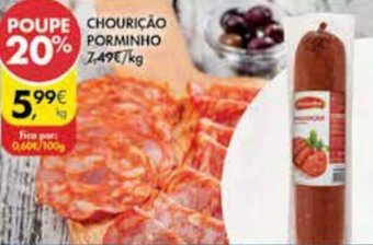 Pingo Doce Chourição Porminho promoção