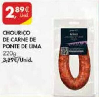 Pingo Doce Chouriço de Carne de Ponte de Lima 220g promoção