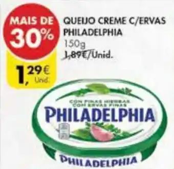 Pingo Doce Queijo Creme c/Ervas Philadelphia 150g promoção