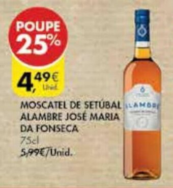 Pingo Doce Moscatel de Setubal Alambre José Maria da Fonseca 75cl promoção