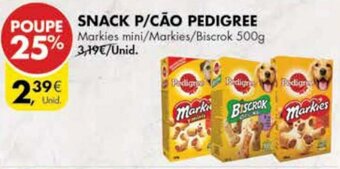 Pingo Doce Snack P/Cão Pedigree 500g promoção