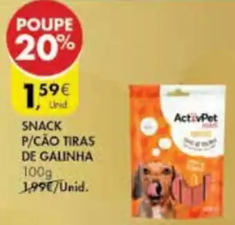 Pingo Doce Snack p/Cão Tiras de Galinha 100g promoção