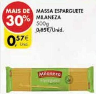 Pingo Doce Massa Esparguete Milaneza 500g promoção