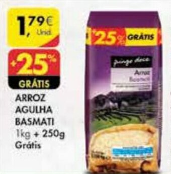 Pingo Doce Arroz Agulha Basmati 1kg+250g promoção