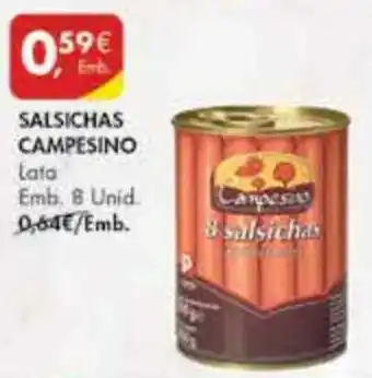 Pingo Doce Salsichas Campesino 8 unid promoção