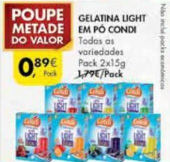 Gelatina Light em Pó Condi 2x15g