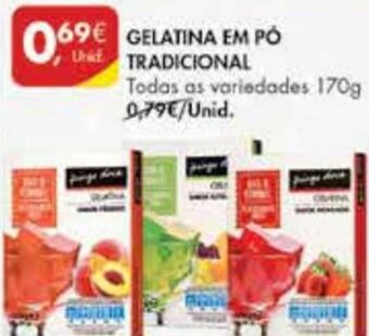 Pingo Doce Gelatina em Pó Tradicional 170g promoção