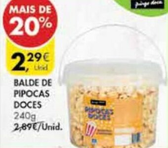 Pingo Doce Balde de Pipocas Doces 240g promoção