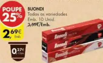 Pingo Doce Buondi Todas as Variedades 10 Unid promoção