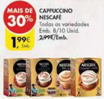Pingo Doce Cappuccino Nescafé 8/10 unid promoção