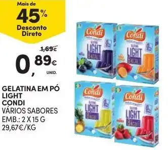 Continente Gelatina em Pó Light Condi 2x15g promoção