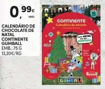 Continente Calendário de Chocolate de Continente Gumball 75g promoção