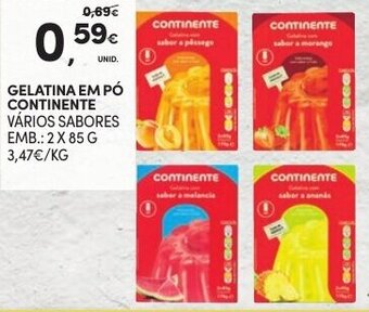 Continente Gelatina em Pó Continente 2x85g promoção