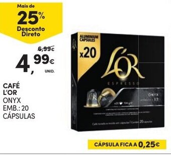 Continente Café L'Or 20 Cápsulas promoção