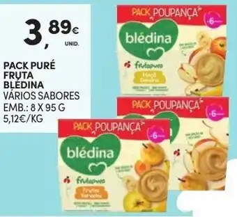 Continente Pack Puré Fruta Bledina 8x95g promoção