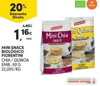 Continente Mini Snack Biológico Fiorentini 50g promoção