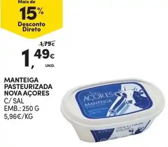 Continente Manteiga Pasteurizada Nova Açores C/Sal 250g promoção