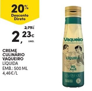 Creme Culinário Vaqueiro 500ml